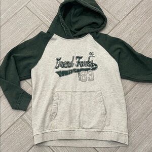 J. America Vintage Green and White UND Hoodie